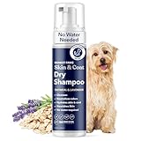 Honest Paws Dog Dry Shampoo - Waterless No Rinse Foaming Formula Reducing Itch Cleanse Hydrate Nourish Dry Skin and Smelly Coat Help Decrease Odor Shedding and Allergies - Oatmeal & Lavender - 6.3 oz