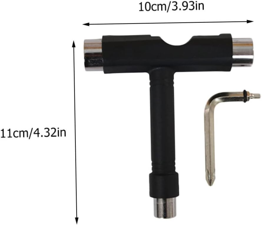 Toddmomy 4pcs Multi-Functional Skate Tool Kit Shaped Wrench Shaped Wrenches for Skateboard Maintenance Compatible All Easy to Use for Boys and Girls