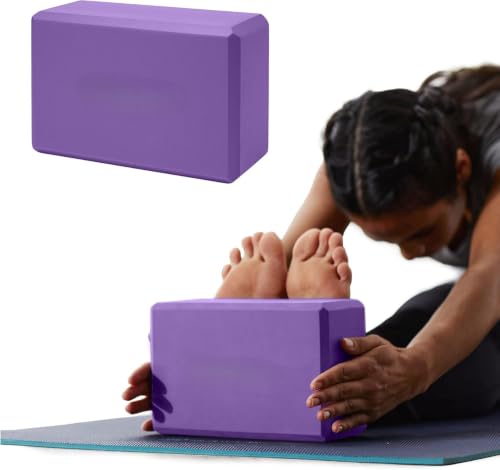 Image of High Density Yoga Block Bricks - Support for Poses & Meditation Set of 2 For Men Women Foaming Pilates Fitness Stretching Aid, Balance, Health, Sports, Gym Exercise (Multicolor)