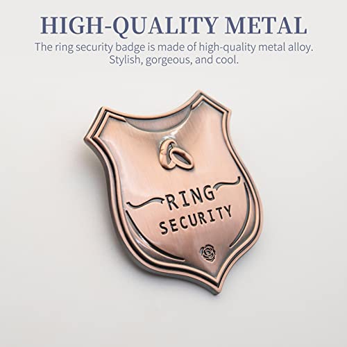 Yuchew Ring Security Badge Metal Brooch Ring Bearer Gift Souvenirs Wedding Accessories Keepsake for Wedding, Party, Rehearsal, boys, Kids, Youngs (3)4