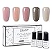 Produktbild Elite99 Nude Serie Gellack Set Nude Farben Gel Nagellack Nude UV Nagellack Set Nagellack Geschenk Kit UV Soak Off Gel mit Geschenk Box Set 7ML 5PCS CH002