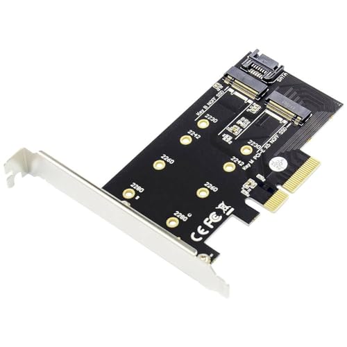 DIGITUS PCIe M.2 Adapterkarte – NVMe Erweiterungskarte für PCIe x4/x8/x16