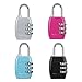 Price comparison product image VIKSAUN 4 Pieces Luggage Locks Combination Padlocks 3 Digit Combination Padlock Codes for Gym Lockers Travel Bag Suit Case Fence gate Shed Garage Bike Locks(4 pcs)