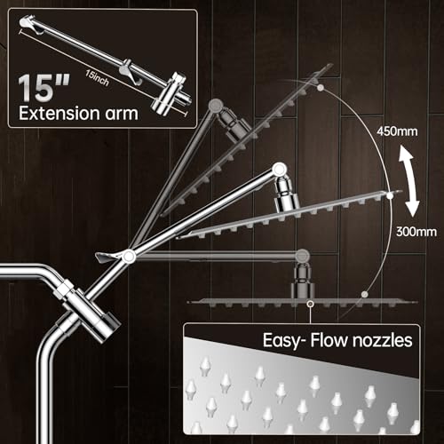 Veken All Metal 12" Luxurious Shower Head with Handheld,Full Body Coverage by Veken - Used condition - Image 6