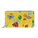 Abeille Papillon Dessin Animé Mignon Portefeuille Zipper Long Bourse en Cuir Véritable avec Titulaire de la Carte de Crédit pour Téléphone Femmes Fille Hommes