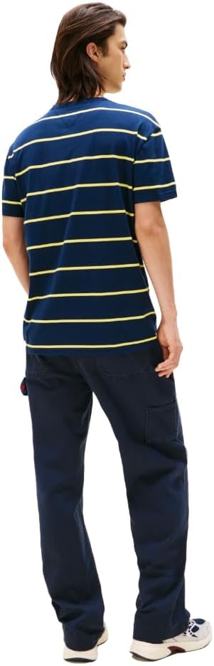 Tommy Jeans Mens Short Sleeve Cotton Graphic T-Shirts - Image 4