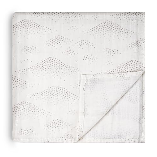 Image of HECCEI Muslin Baby Swaddle Blanket Bamboo Cotton 47 x 47 Inches | Soft Breathable Receiving Blanket Swaddles for Newborn Registry Gift for Baby Showers