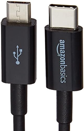 Amazon Basics USB Type-C to Micro-B 2.0 Cable - 0.9 m - Black
