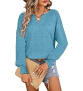 TAKEYAL Women's 2025 Fashion 3/4 Sleeve V Neck T-Shirts Cute Spring Summer Business Dressy Blouse...