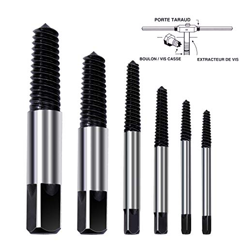ROOCBIT Screw Extractor Damaged Bolt Extractor Kit Stripped Broken Screw Remover for M4-M18