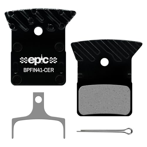 epic Disc Brake Pads with Cooling Fins | L02A, L03A, L04A, L05A, L04C | Fits Shimano 105, GRX, Ultegra, Dura-Ace, Tiagra | Ceramic & Metal Options | 1 Set (Ceramic)