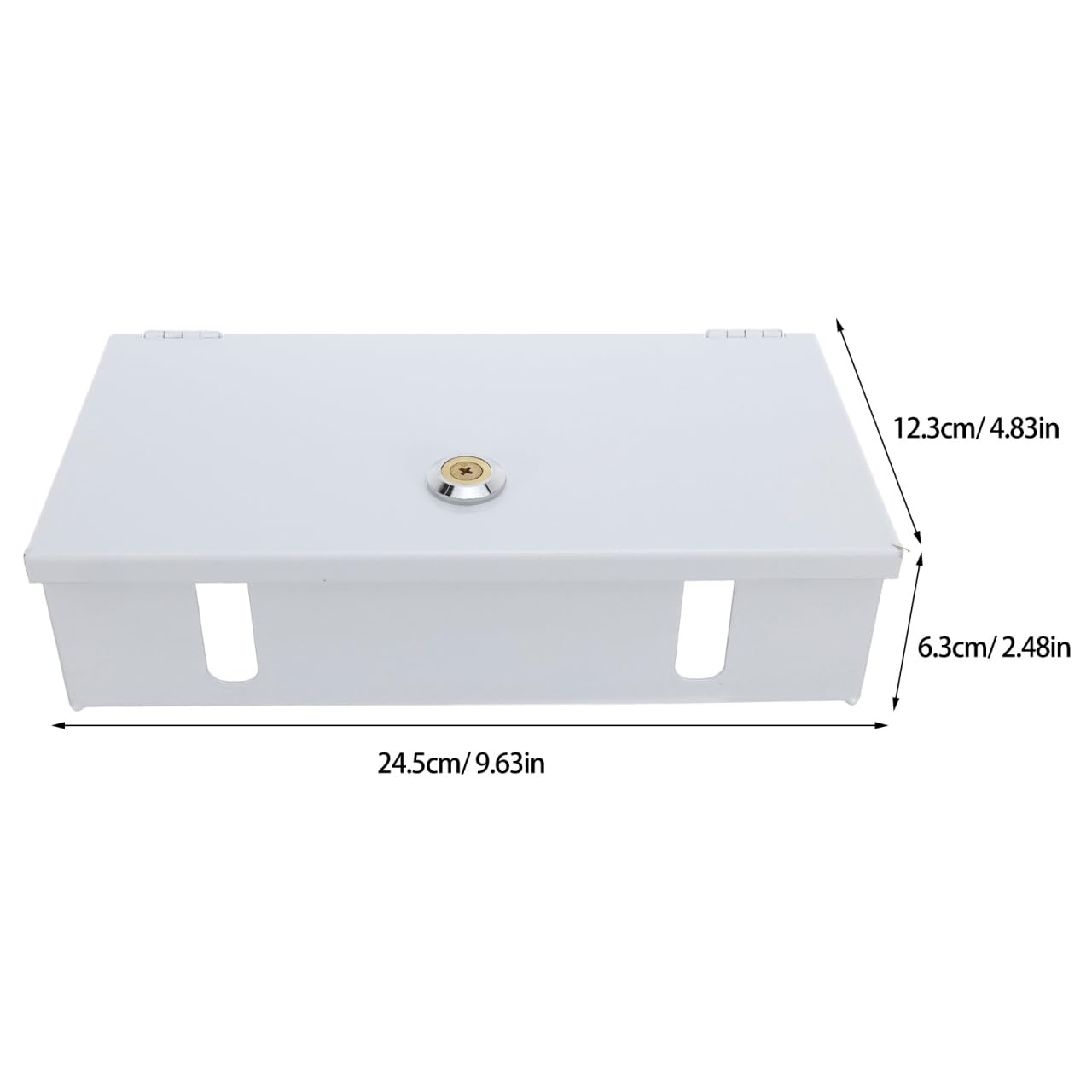 Caja de tapa de enchufe con cerradura para tomas eléctricas, protector de enchufe resistente a la intemperie con bloqueo seguro para uso en interiores y exteriores, fácil instalación a