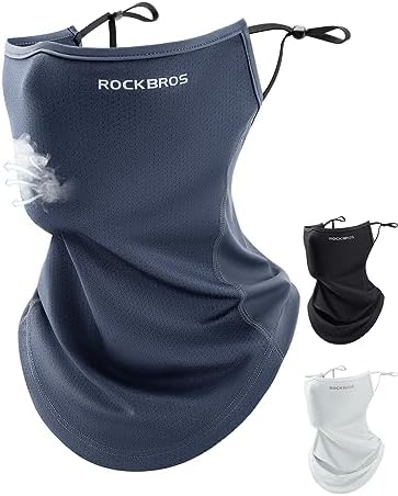 ROCKBROS Neck Gaiter Balaclava Scarf Bandanas Face Mask Tube UV Protection UPF 50+ Headwear Outdoor Sport for Men and Women