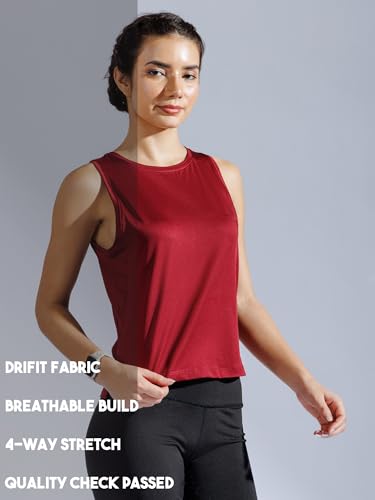 Image of Women's Tank Top | Sleeveless| Gym, Yoga, Running, Pilates | Dri-Fit, Breathable, Compression Poly Lycra Activewear