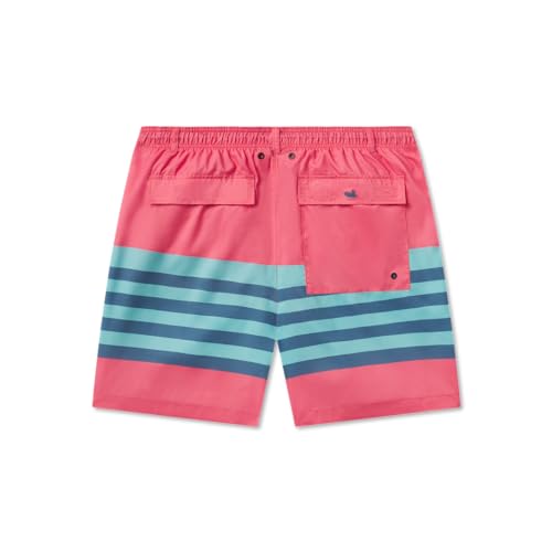 Southern Marsh Harbor Swim Trunks - Barcelona Lines, Coral & Mint, X-Large2