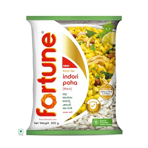 Image of FORTUNE Thick Indori Poha, Super Soft, 500g