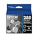 EPSON T288 DURABrite Ultra Ink Standard Capacity Black Dual Cartridge Pack (T288120-D2) for select Epson Expression Printers