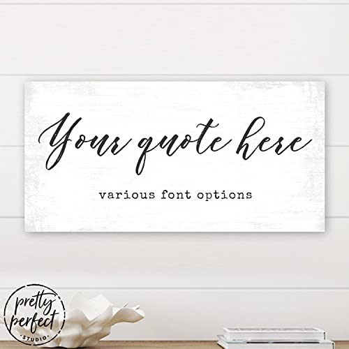 Custom Wall Art Canvas Personalized Quotes For Living Room Or Bedroom Home Decor, Unique Rustic Framed Word Text Signs Sayings Plaques Gifts To Mom Dad Couples Over The Bed 10"X20" #TOP1
