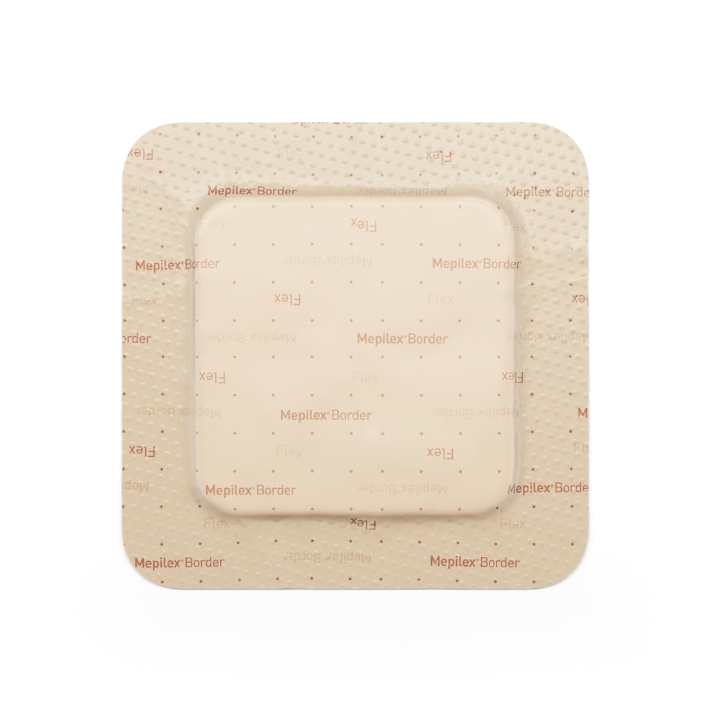 Mölnlycke Mepilex Border Flex 12,5x12,5 cm | Elastyczny Opatrunek Piankowy z Silikonem | Safetac | 5 Sztuk