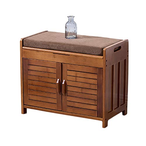 Tabouret de change en bois massif et banc de rangement multifonctionnel