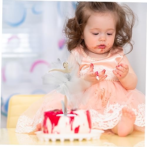 BESTOYARD 6 Conjuntos De Cupcake Decorações De Aniversário Casamento Tule Boneca Bailarina Reutilizá