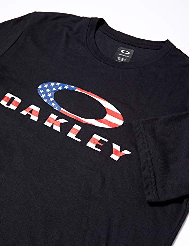 Oakley Mens O Bark T Shirt, Black/American Flag, Large Us #TOP2