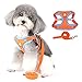 Ranphy No Pull Small Dog Harness and Leash Set Escape Proof Boy Girl Puppy Step in Suede Vest Harness Reflective Adjustable Chest Harnesses Pet Outdoor Walking Jacket