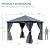 YITAHOME 10x10ft Gazebo Hardtop Outdoor Polycarbonate Canopy with Netting and Shaded Curtains, Aluminum Frame Garden Tent for Patio, Backyard, Deck and Lawns