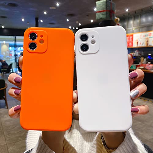 Coque silicone iPhone 11 blanc vieilli à bords carrés pour protection quotidienne