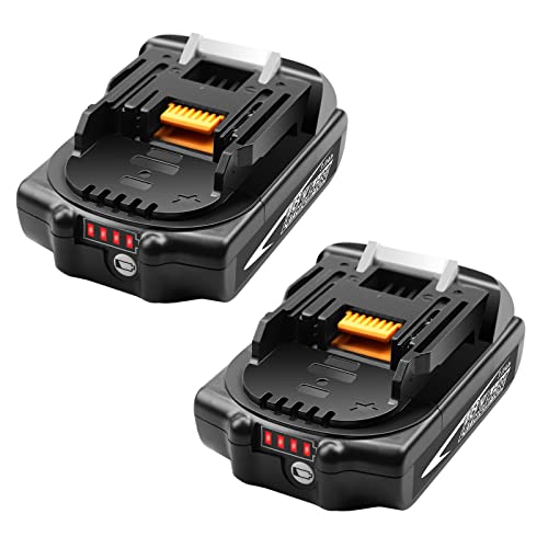 Upgrade 3.0Ah 18 Volt BL1815 Lithium Ion Battery Replacement for Makita 18V Battery BL1815 BL1830 BL1860 BL1850 BL1840 BL1850B-2 BL1845 BL1815 BL1820 BL1860B with LED Indicator