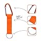Karteo® Schlüsselband | Kurzband Karabiner und Schlüsselring | Schlüsselanhänger orange mit Metallkarabiner