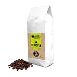 Quality Roasters Coffees. Café en Grano Tostado de Especialidad. Origen Único Etiopía Sidamo. Proceso Natural Tueste Medio. Tostado Artesanal. (1 Kg)