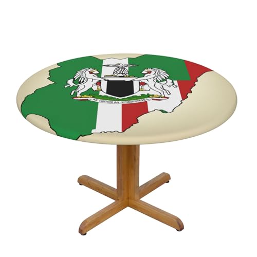 Mantel redondo de Nigeria ajustable e impermeable de tela Oxford para mesa de jardín y comedor 2