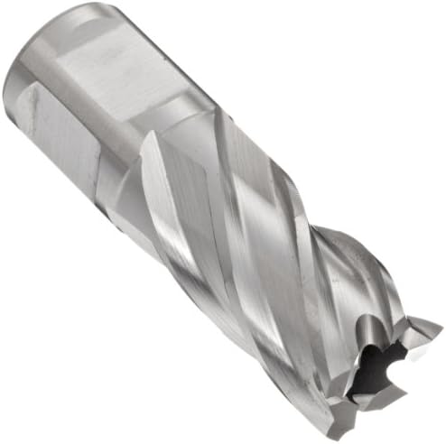 Jancy Slugger Metric Size High Speed Steel Annular Cutter, Uncoated (Bright) Finish, 3/4" Annular Shank, 1" Depth