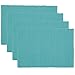 Now Designs Spectrum Basic Cotton Placemats, Set of Four, Turquoise