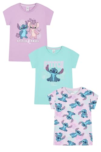 Disney Lilo und Stitch Mädchen T-Shirts 3er-Pack Kinder Multipack (9-10...