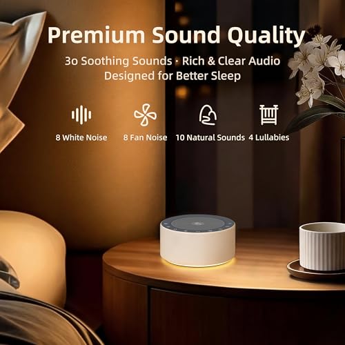 Kipcush Angel V1 Simple Nursery Sound Machine with 8-Color Night Light — view 6