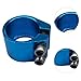 FytStycale 28.6 mm Bicycle Seat Post Clamp Aluminum Alloy Bicycle Saddle Clip Road Bike Seatpost Clamp, Blue