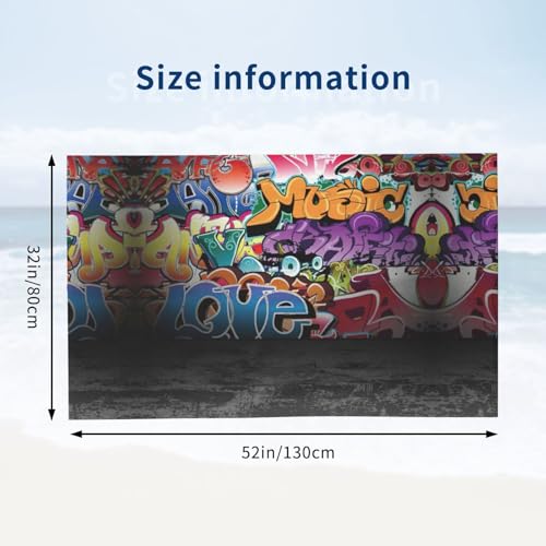 Serviette de bain graffiti luxe en microfibres douce et absorbante