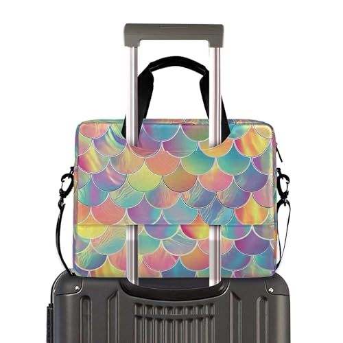 Bolso Maletín para Laptop con Escamas de Sirena Rainbow 13-15.6 pulg miniatura 3