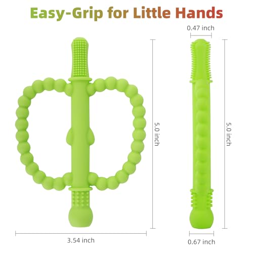 Fu Store Hollow Teether Tube Apple Shape Baby Teething Toy for Babies 0-36M - image 5