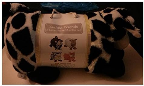 Cuddle Friends 2 Piece Blanket & Pillow Set (Cow)