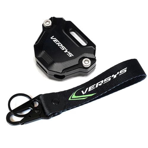 ZESIDIMO pour Kawasaki Versys 1000 650 cc 2012-2023 Moto Accessoires Aluminium Clé Cas Couverture, Noir, S