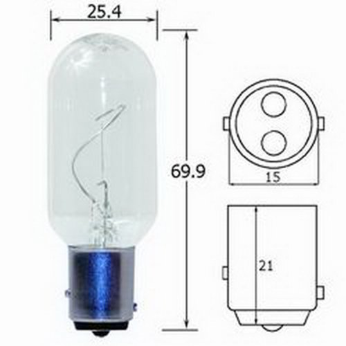 Bombilla de luz de navegación reemplazo 24V 25/30W miniatura 2