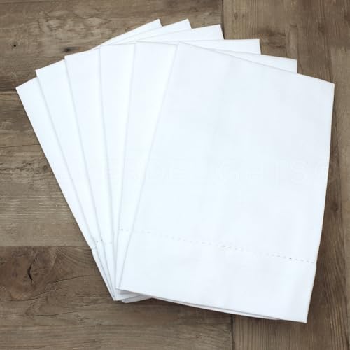 Servilletas de Tela Cuadradas Blancas 20x20 Pulgadas Pack 12 miniatura 1