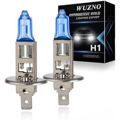 H1 Halogen Headlight Bulb/Fog lights 12V 55W White 5000K, 64150 12258 Light bulbs Headlamp Replacement Super Bright