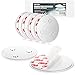com-four® Set de 5 Supports magnétiques pour détecteurs de sécurité - Support avec tampons adhésifs pour détecteurs de fumée - Ø 7 cm (05 pièces - Support magnétique)