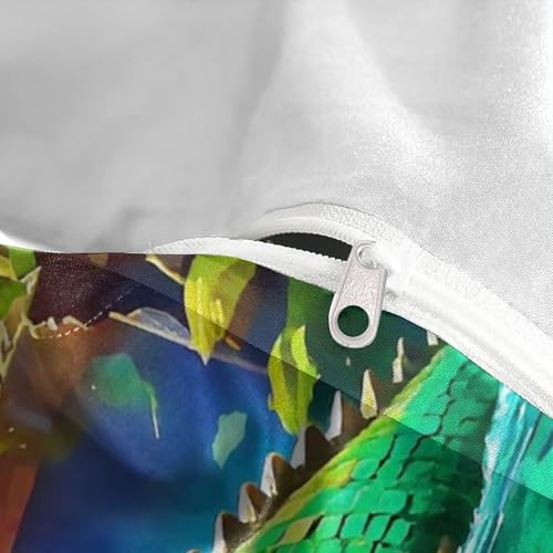 Housse de couette crocodile imprimé 3D avec fermeture éclair