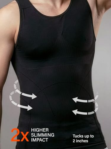 Image of DAMENSCH Form Shapewear for Men, Comfortable and Stretchy Body Shaper for Man, Posture Correcting Tummy Tucker, Breathable Compression T Shirt, Ideal for Parties Shirt Tucker for Men