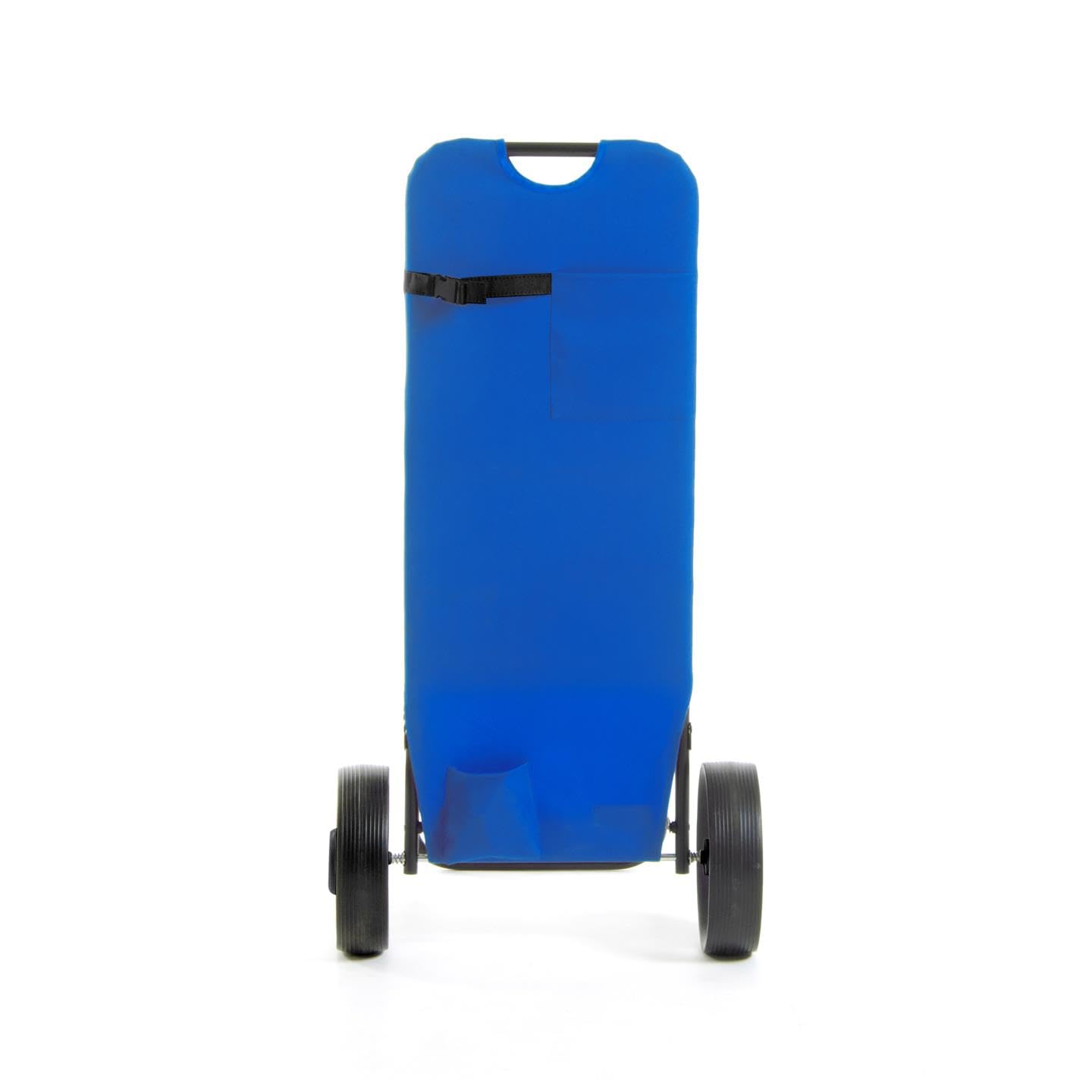 Carrello da Spiaggia Pieghevole con Ruote Grandi per Sabbia, Carrello Mare Portatutto Leggero 3,5 kg e Salvaspazio, Porta Ombrellone e Tasche, Portata 35 kg, 102x55x61,5 cm, Blu
